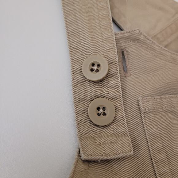 Carter’s Girls 4T Khaki Floral Embroidered Overall Jumper Dress 100% Cotton - Picture 12 of 13